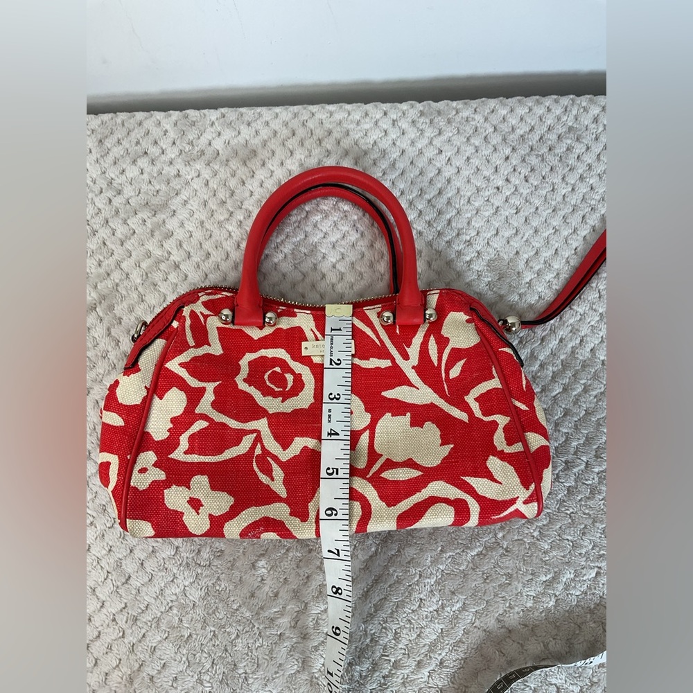 Kate Spade Red Flower Handbag - Picture 12 of 13